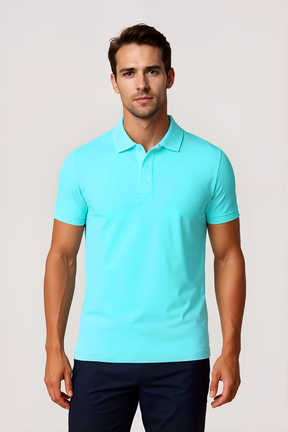 Pack de 6 Polos - Bleu turquoise