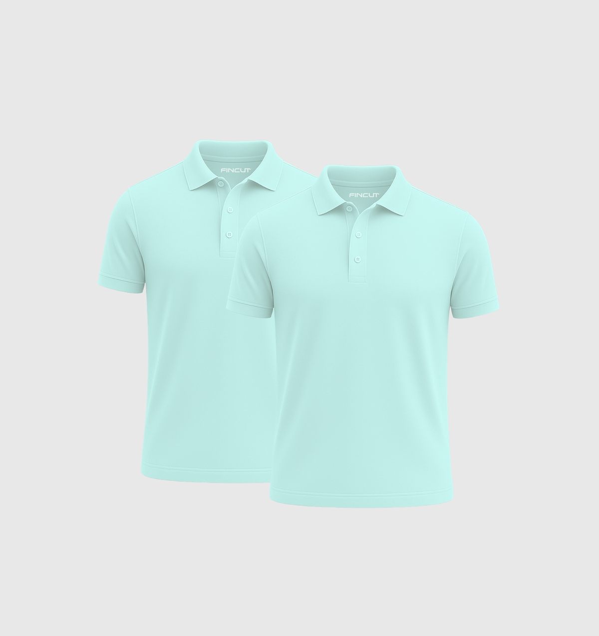 Pack de 2 Polo - Bleu turquoise