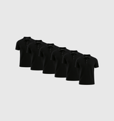 Pack de 6 Polos - Noir