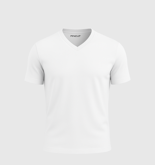 Le Tee-shirt Col V - Blanc