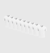 Pack de 9 Col V - Blanc