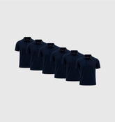 Pack de 6 Polos - Bleu marine