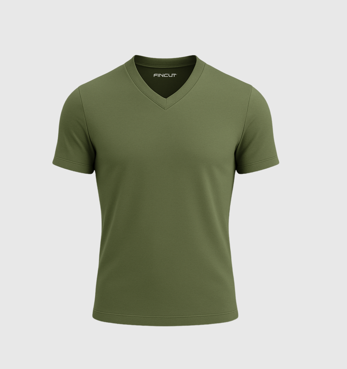 Le Tee-shirt Col V - Kaki