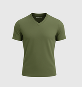 Le Tee-shirt Col V - Kaki