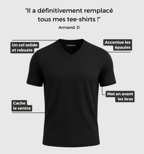 Pack de 4 Col V - Noir