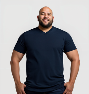 Pack de 3 Col V - Bleu marine